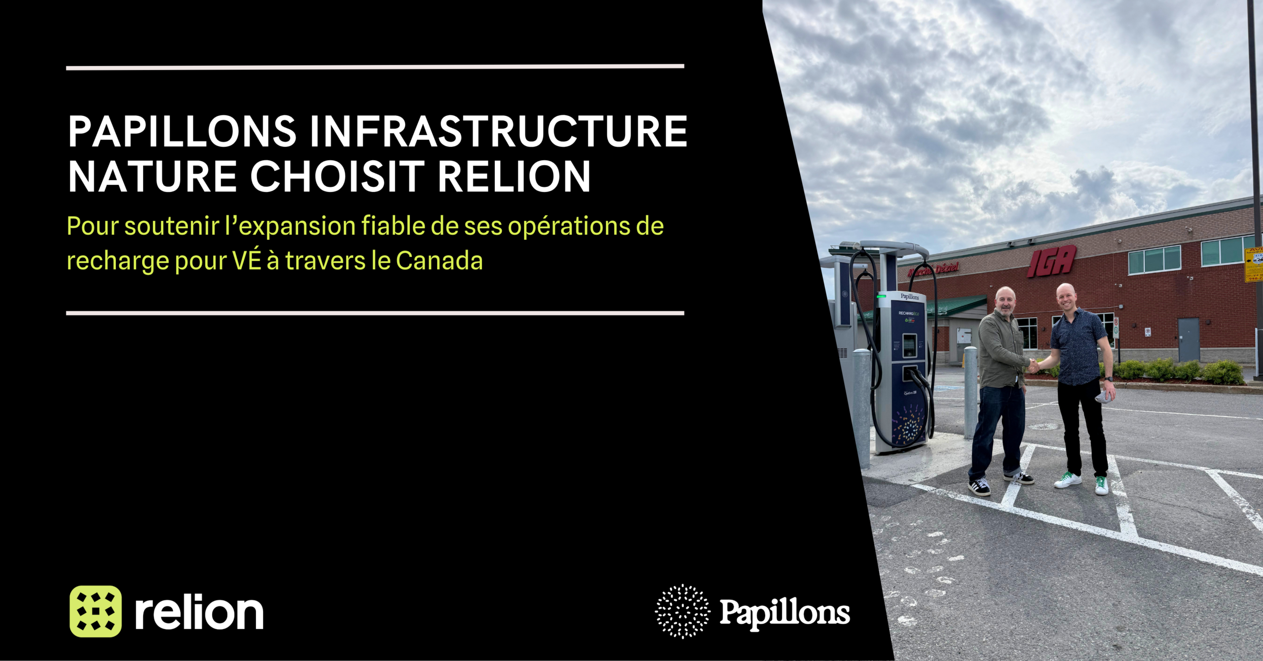 Papillons Infrastructure Nature choisit Relion pour soutenir l’expansion fiable de ses opérations de recharge pour VÉ à travers le Canada